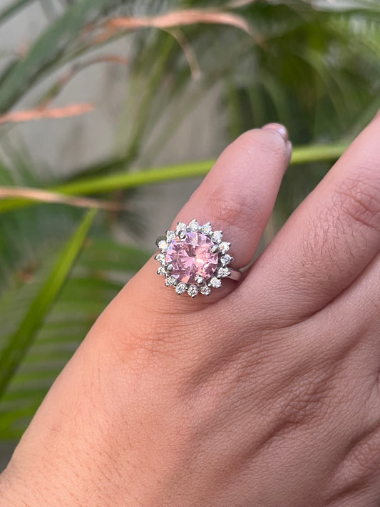 Pink Halo Ring