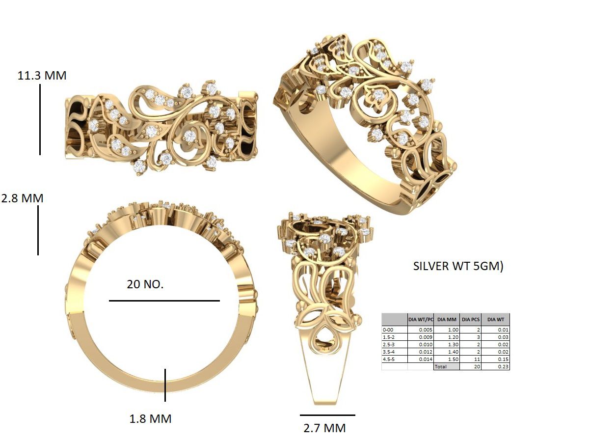 Floral Band Ring