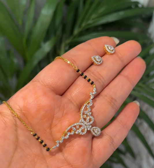 Diamond Pear Mangalsutra Set