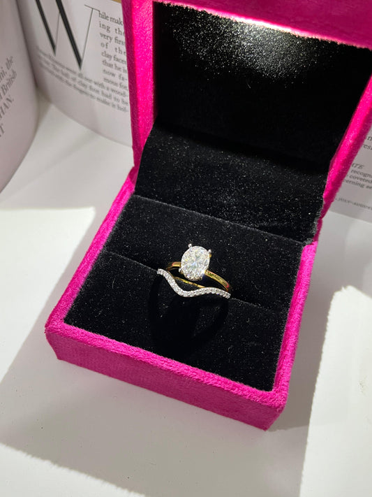 Stackable Engagement Set In Moissanite