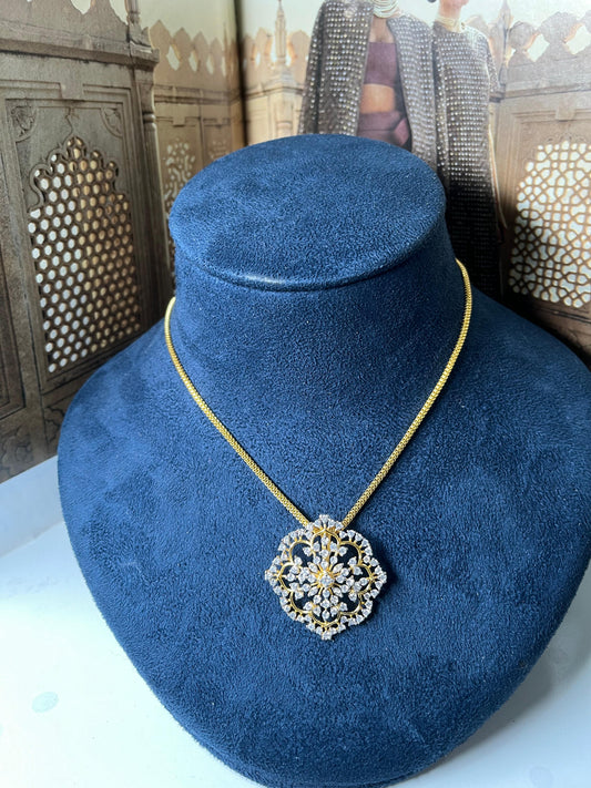 Dazzling Floral Diamond Necklace