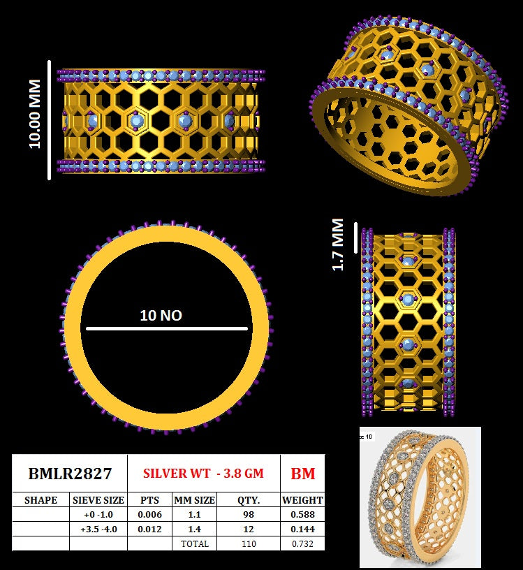 Hexagon Mesh Band