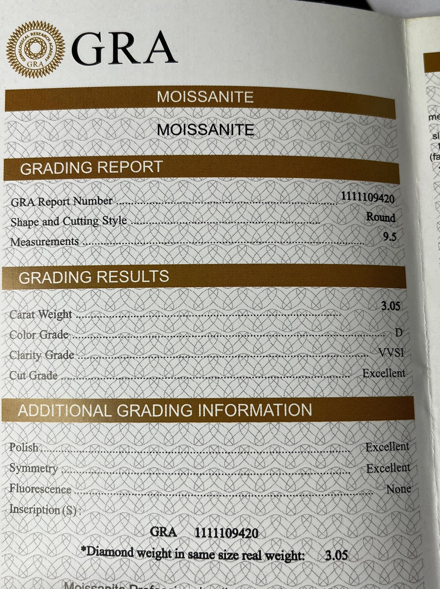 Loose Round Moissanite