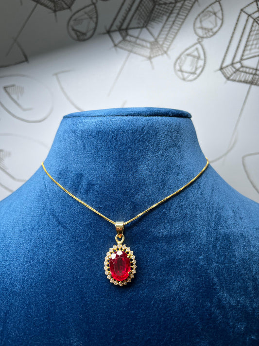 Ruby Diana Pendant Chain