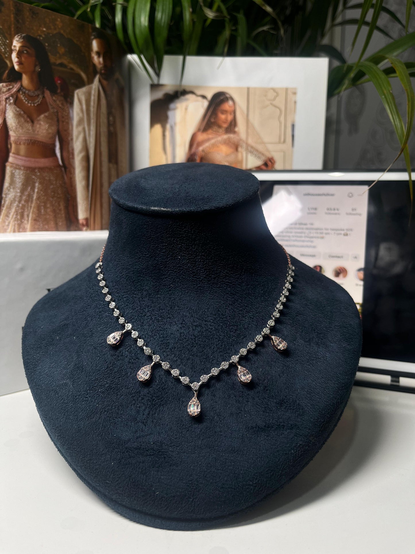 Pear Diamond Necklace