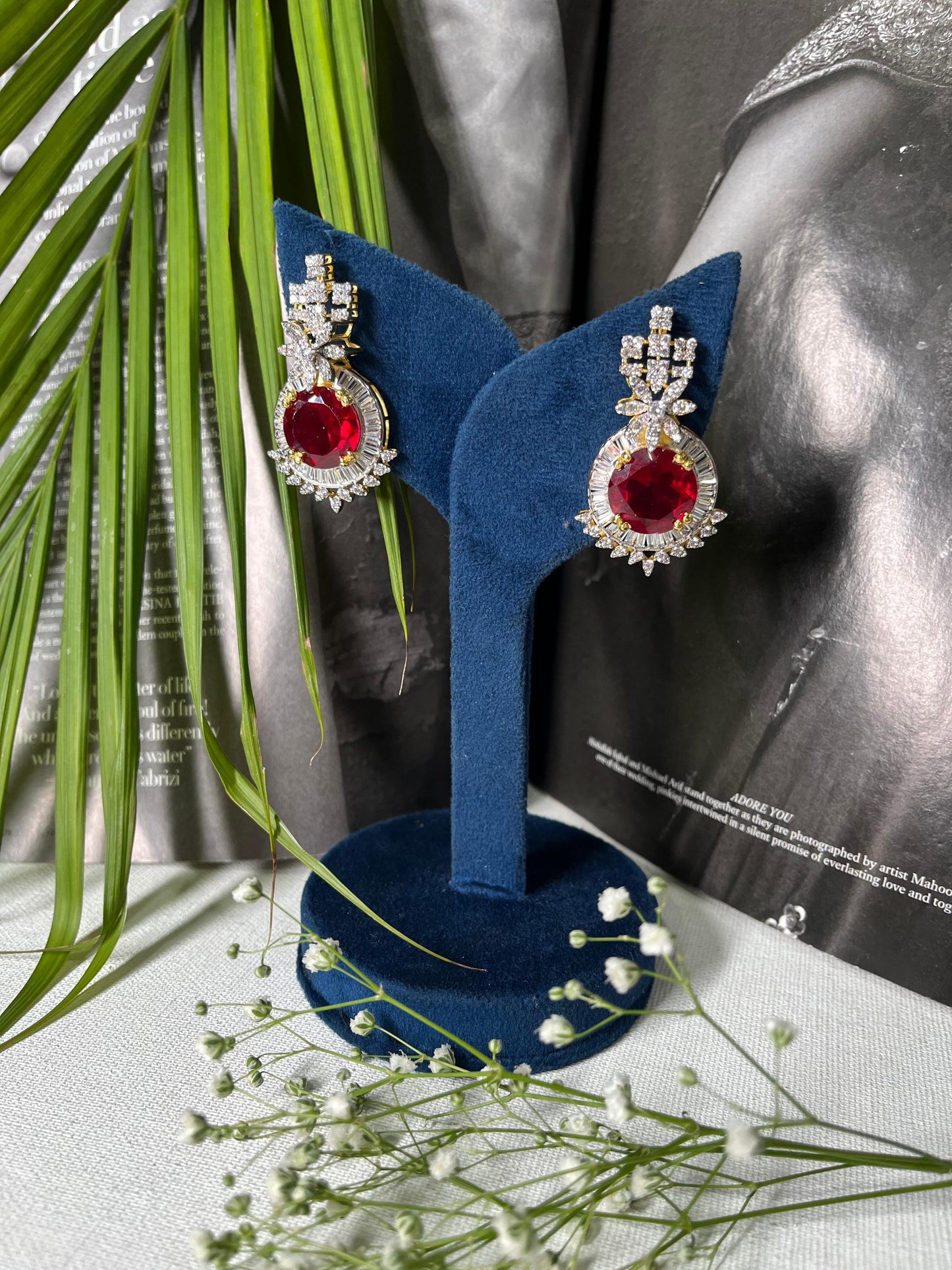 Ruby Channel Earrings