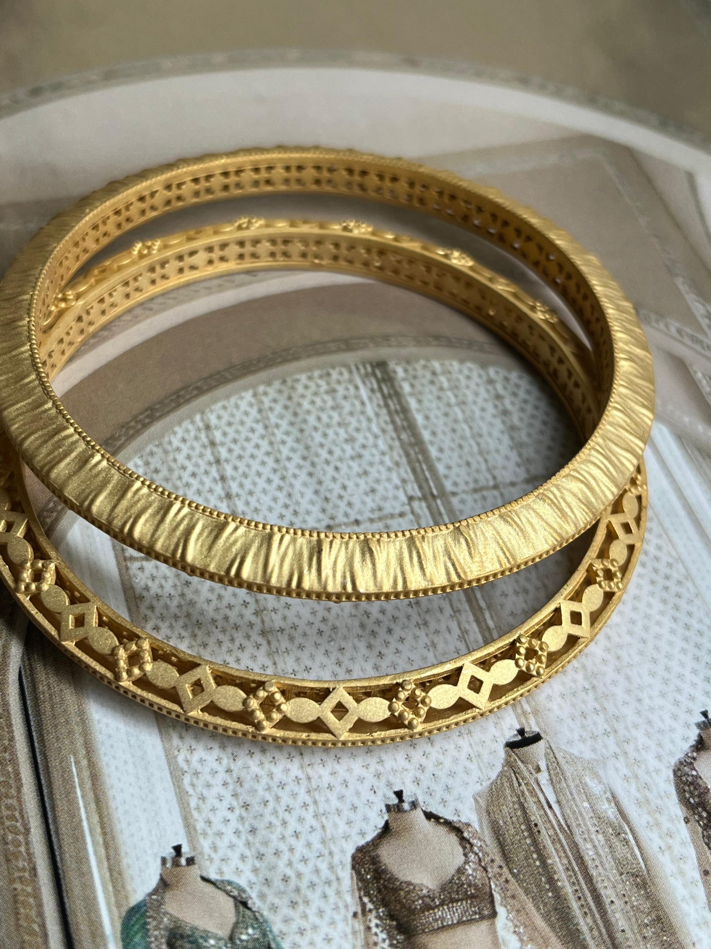 Matte Gold Bangles