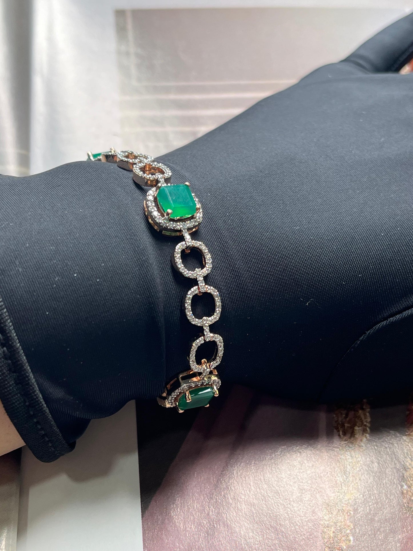 Cushion Emerald Bracelet