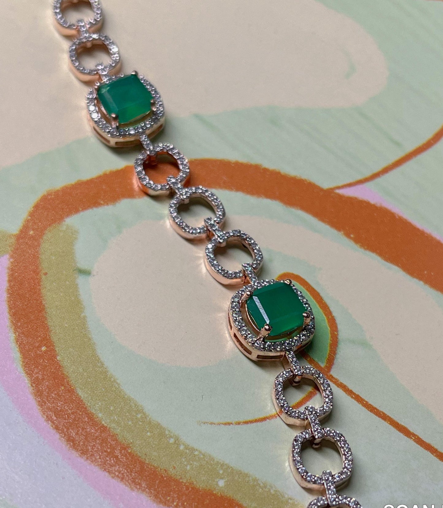 Cushion Emerald Bracelet