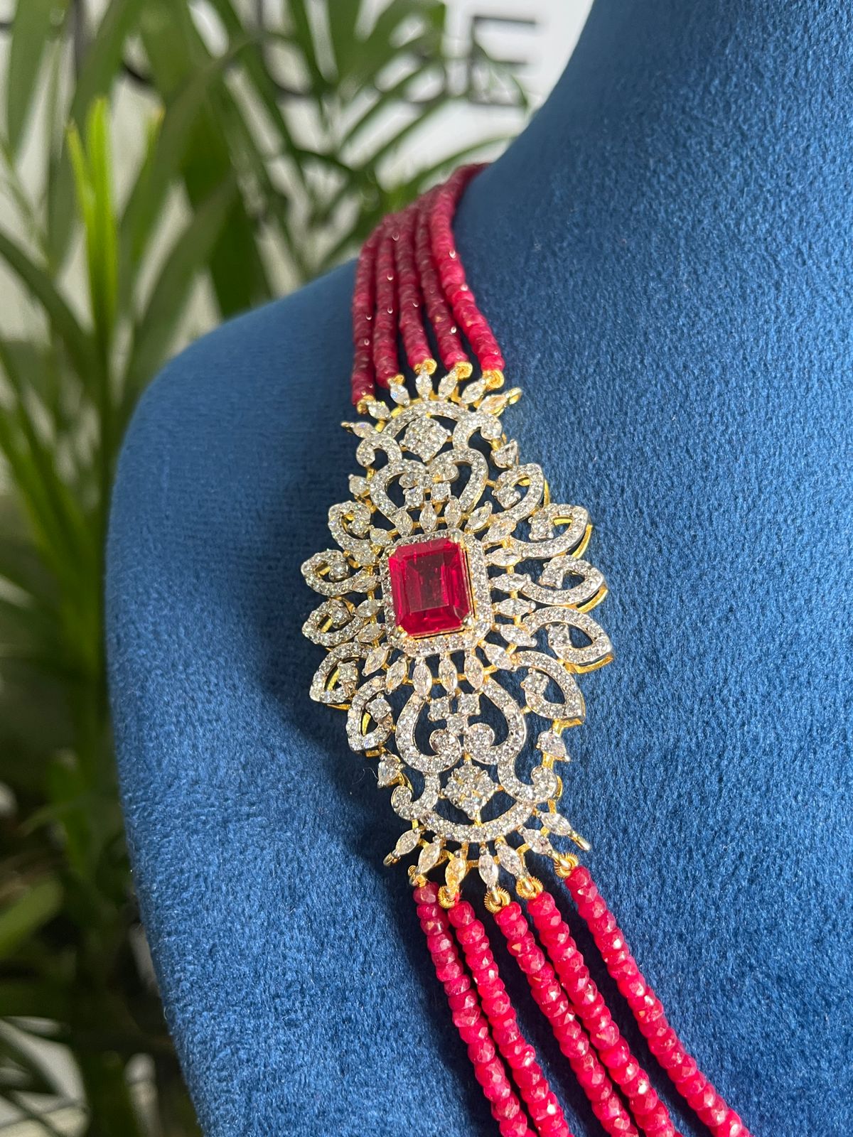 Shahi Ruby Diamond Set