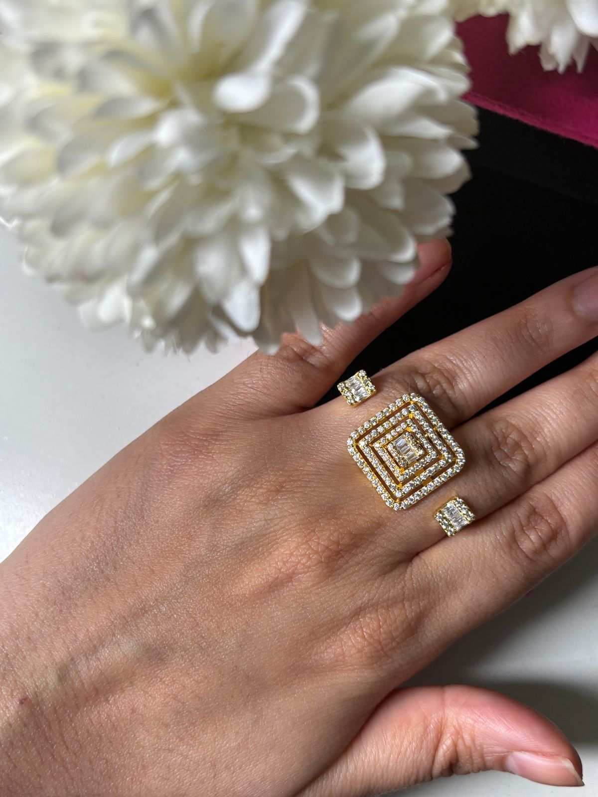 Square Trio Ring