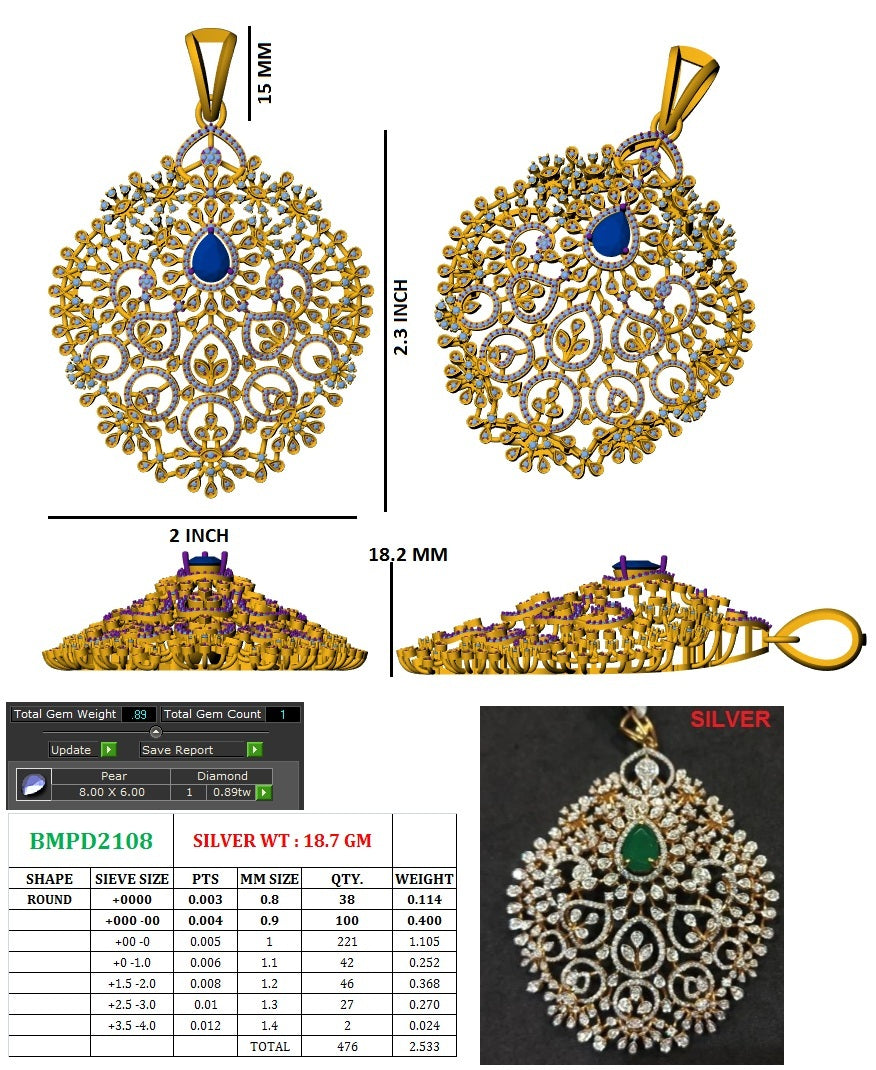 Swadha Floral Pendant